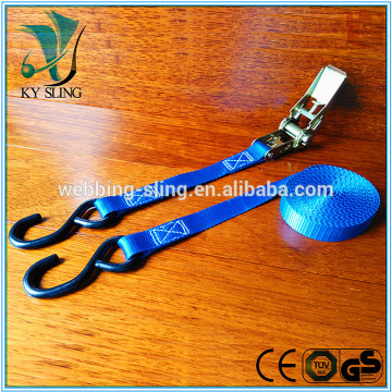 1inch polyester belt ratchet strap with S hook