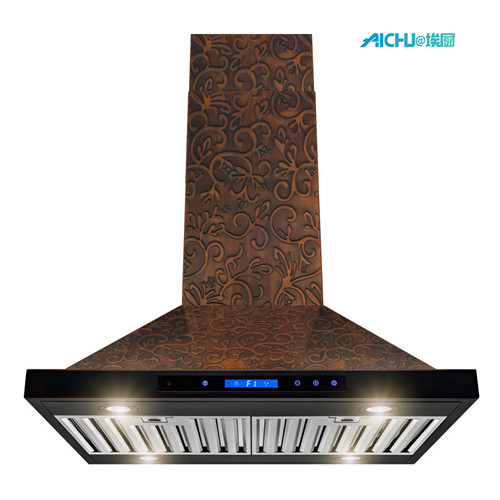 30 Inch Island Mount Embossed Range Hood