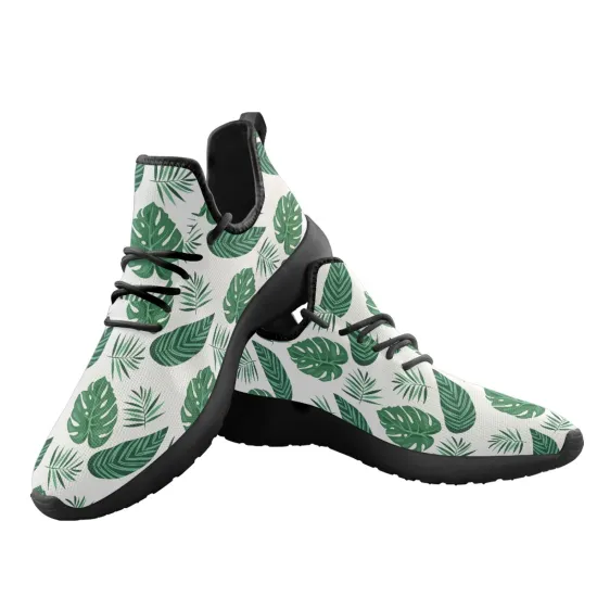 Custom Hawaii Palm Leaf and Banana Leaves Print On Demand Outdoor Running Shoes