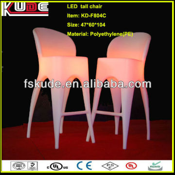 Hot sale LED illuminated modern bar furniture comfortable bar chair