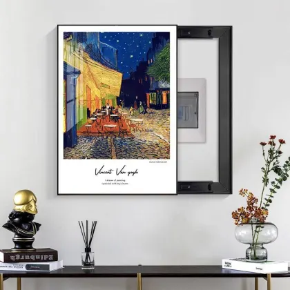 Abstract Van Gogh Inspired Electric Box Wall Art
