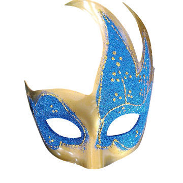 Half Face, Color Decorated, Fire Mask for Party & Shows