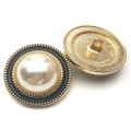 Botones de metal botones de perlas botones de decoración de abrigo