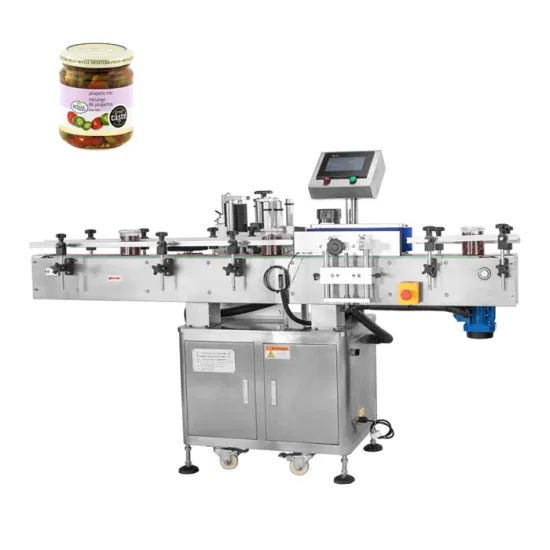Automatic Label Applicator for Glass Bottles and Jars
