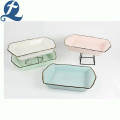 Bakeware retangular de porcelana Phnom Penh irregular