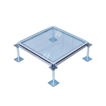 Raised Mirror Floor Glass Panels 600mm x 600mm for Data Center Observation
