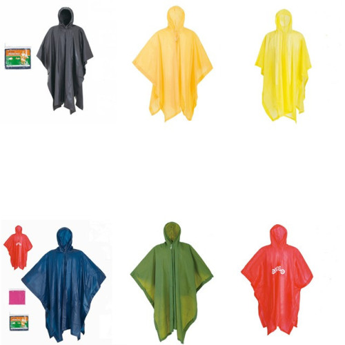 Wholesales Fashion Pvc Waterproof  Reusable Rain Poncho