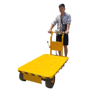 4 Wheels Electric Industrial Trolley Flatbed Truck - Warehouse Hand Carts