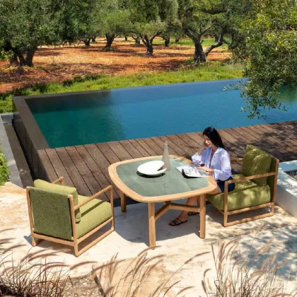 WESOME Outdoor Patio Garden Teak Furniture Dining Chair