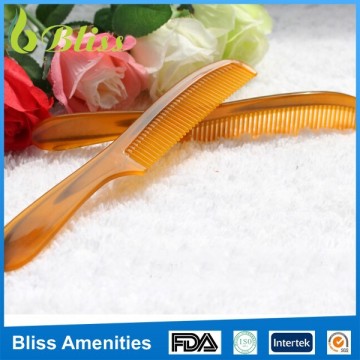 N161 High quality whippy plastic hotel comb with yellow color