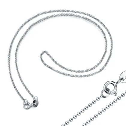 Elegant 925 sterling silver rolo chain