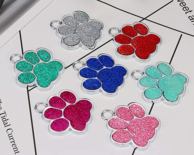 New Creative Cute Metal Logo Paw Tag