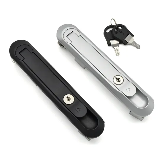 Electric Push Type Zinc Alloy Plane Cabinet Lock with Key Box for Communication Cabinet Door