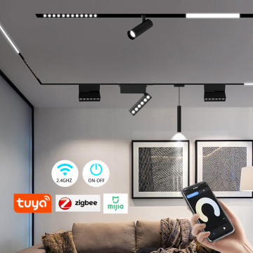 48V Aluminium Profiles Magnet Linear Track LED Lighting System for Stretch Ceilings