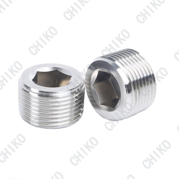 DIN 906 enchufes roscados: hilo masculino BSP/npt, zócalo hexadecimal interno, 304 acero inoxidable