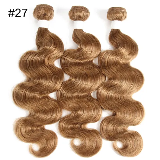 Ombre #27 Honey Blonde Color Bundles,Brazilian Hair Bundles Wholesale,Cuticle Aligned Hair Bundles vendor