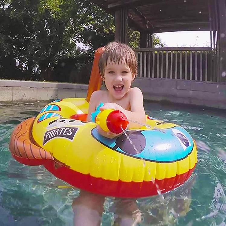 Inflatable pirate Pool Seat Float Toddlers Swim Float