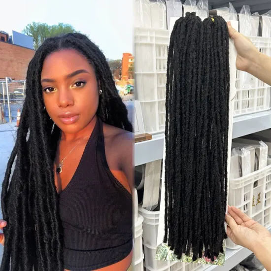 Wholesale Synthetic Hair Extensions: 22-inch Dream Dread Natural-Looking Crochet Dreadlocks