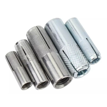 Galvanized Expansion Anchors: M6, M8, M10 Carbon Steel Drop-In Anchors with Knurled Bodies