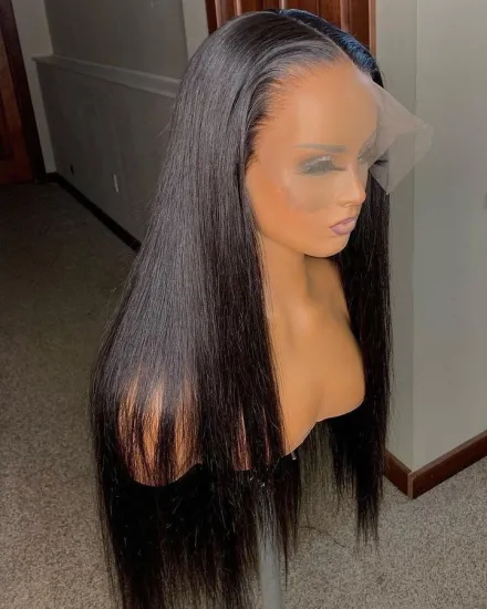HD Lace Frontal Wigs For Black Women,Transparent HD Full Lace Brazilian Human Hair Wig, 40 Inch Lace Front Human Hair Wigs