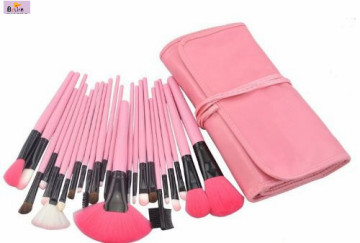 Belifa professional makeup brushes 24pcs pink makeup brushes natural hair