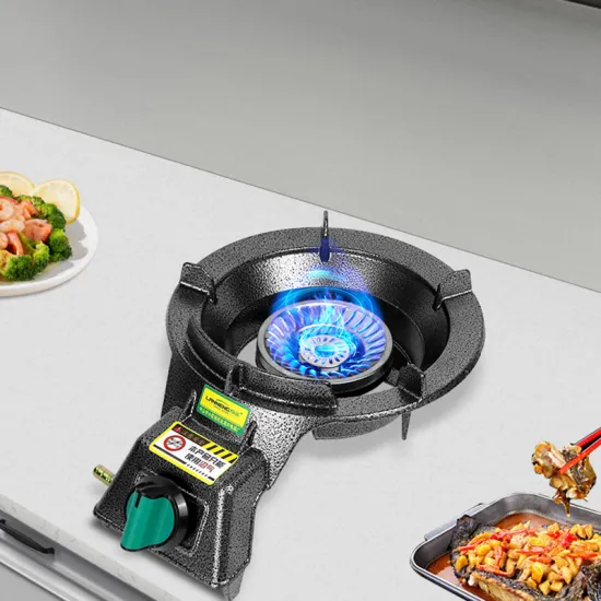 Commercial Single Rotating Methane Stove High Flame Cast Iron Biogas Stove Burner