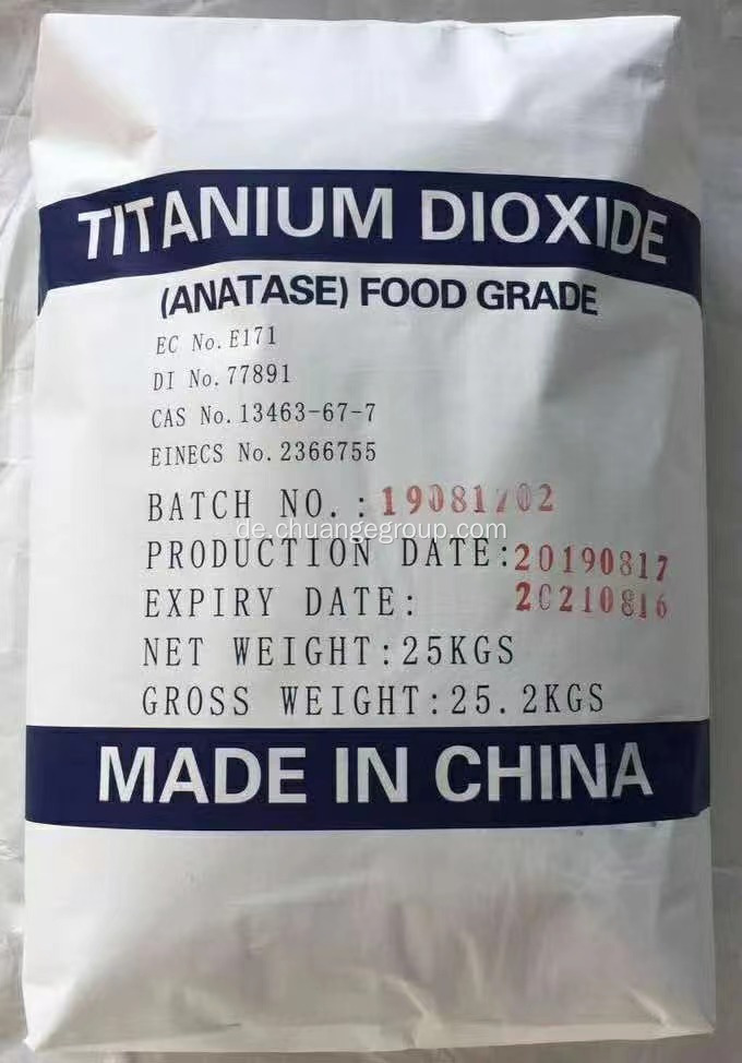 Anatase -Titan -Dioxid -Lebensmittelqualität für Farbmittel