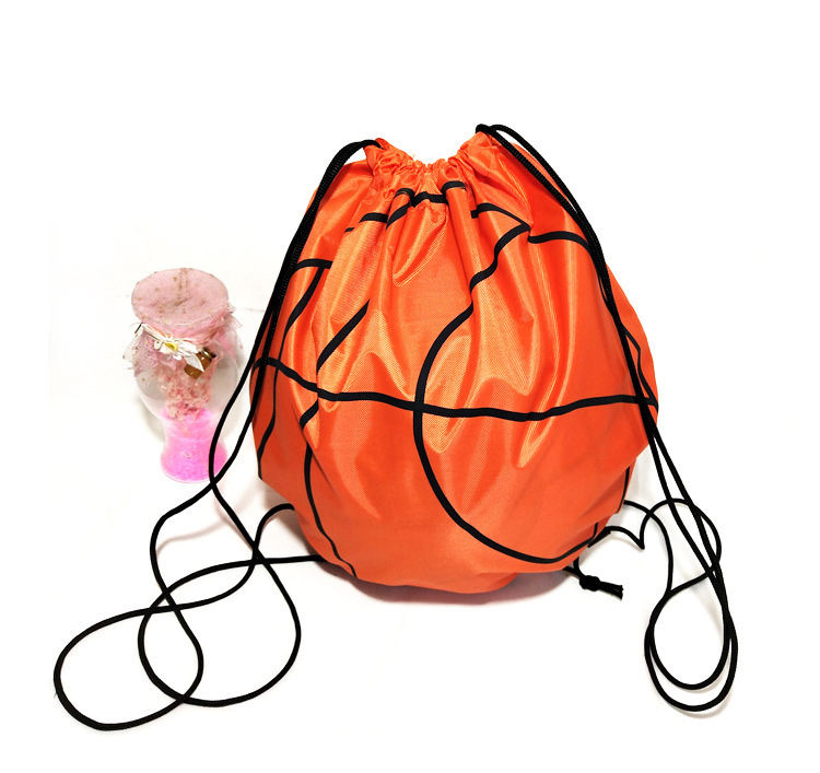 Single Basketball Shape Drawstring Backpack