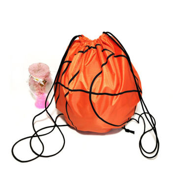 Single Basketball Shape Drawstring Backpack