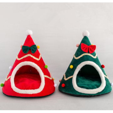 Creatieve huisdierennest tent kerstmuts hondenkennel