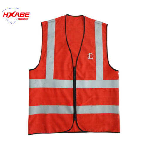 Anti-static reflective vest for construction site