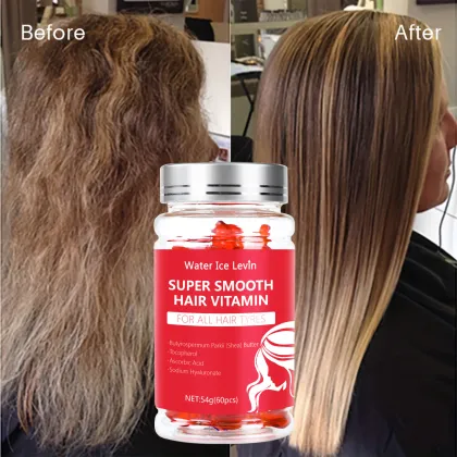 60pcs Hair Care Essence: Vitamin-Infused Shea Butter & Essential Oil Capsules - No Wash Hair Care Oil Capsules
