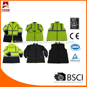 6 in 1 high visibility winter safety jacket