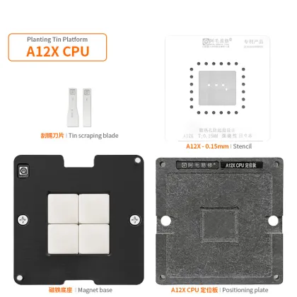 Amaoe Repair Tool: Motherboard CPU IC Fix BGA Reballing Stencil for Apple iPad Pro/A12X CPU (2018)
