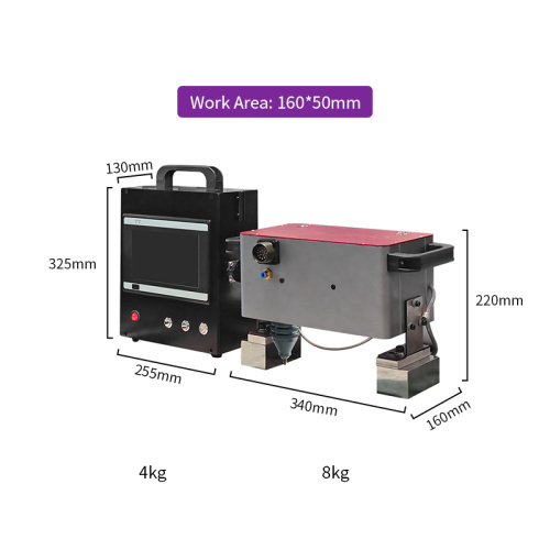 Máquina de marcação de alumínio de 160x50x50 mm