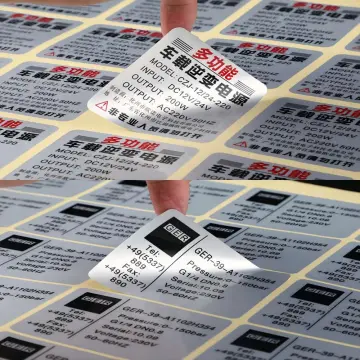 Silver Matte Asset Identification ID Labels