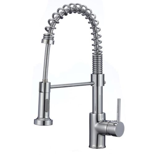 Chrome Kitchen Faucet With Pull Down Sprayer