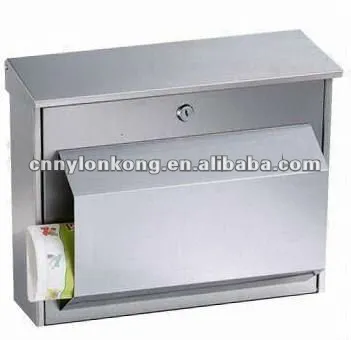 Outdoor wall mounted stainless steel letter box