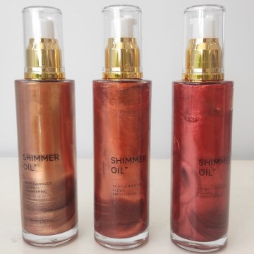WinkShow Body Shimmer Oil - Gold Bronze Highlighter for Glow and Illumination