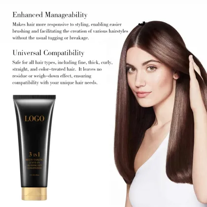 Private Label Rescue 3-In-1 Detangler Anti-Breakage Heat Protectant Leave-In Conditioner