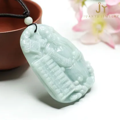 Wholesale Myanmar Jade Pendants: Precious Stones, Gemstones, and God of Wealth Green Jade Pendants