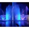 Color changing music dry fountain