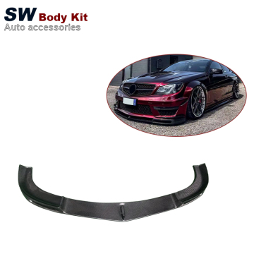 Carbon Fiber V-Style Front Bumper Splitter for Mercedes-Benz C-Class W204 C63