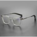 TR Material de titanio Templo Clear Designer Gafas