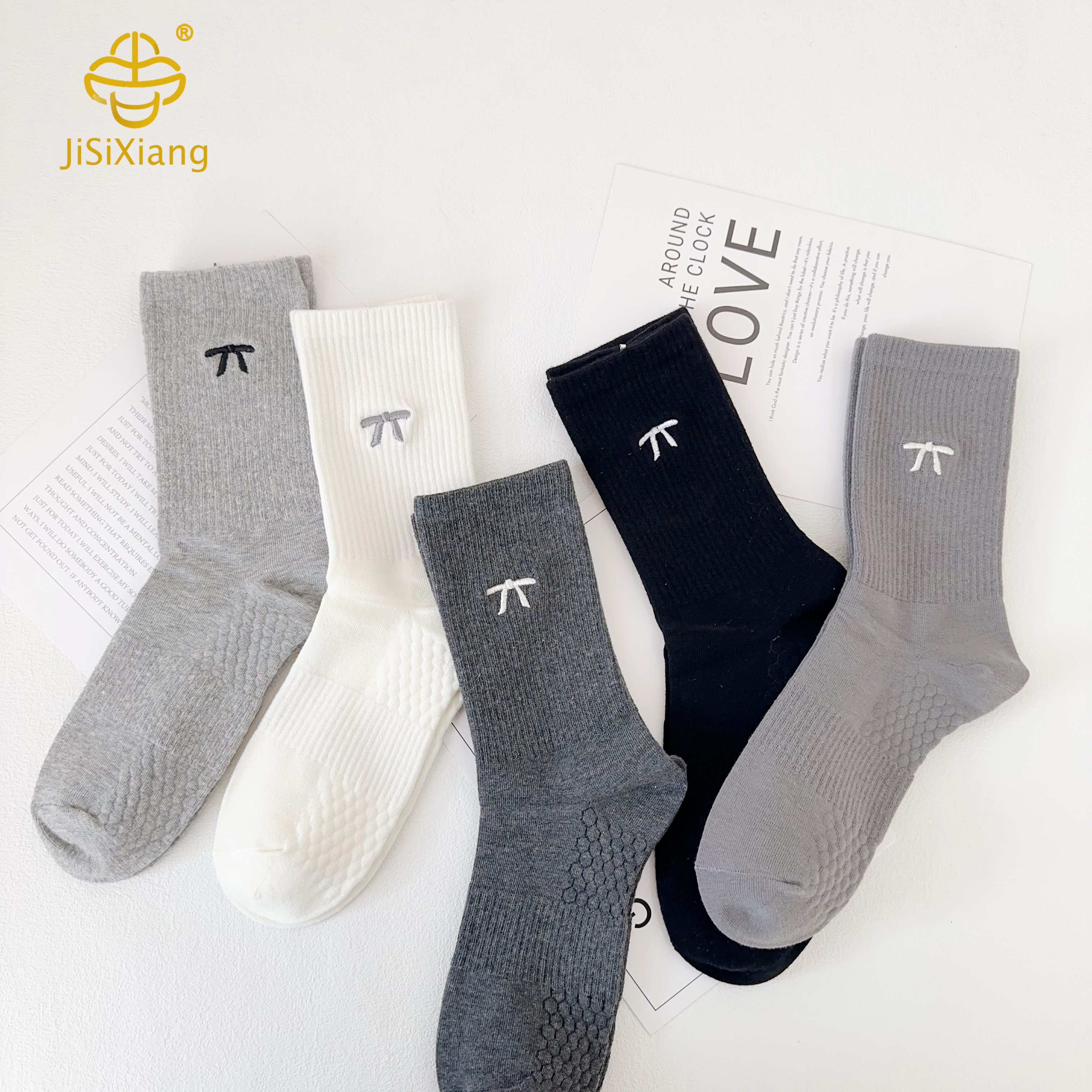 Korean cartoon bow socks