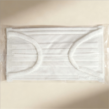 Máscara protetora não tecida descartável branca de 3 dobras