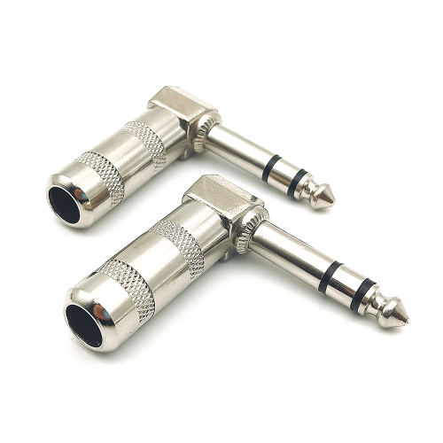 6.35mm Stereo Microphone Audio Guitar TRS Plug Connector