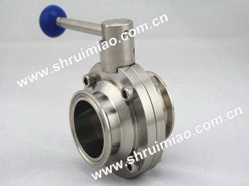 high quality standard sanitary high performance butterfly valve dn250