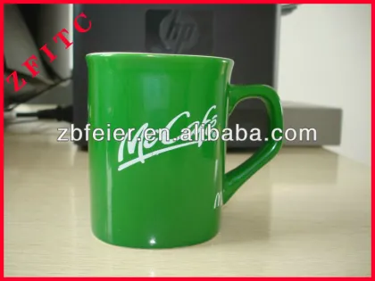 11oz ceramic mug,promotional mug, mccafe mug, green mug