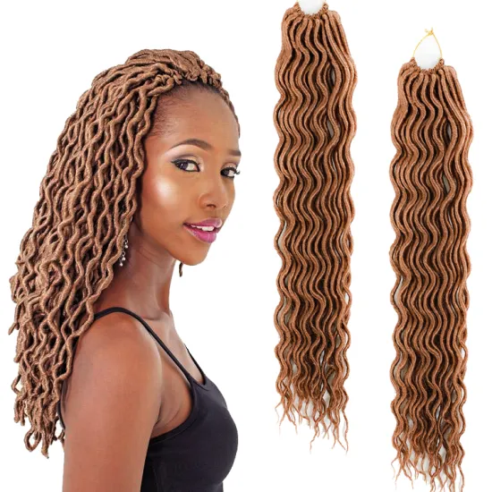 Synthetic Braiding Hair Extensions Wholesale  Faux Curly Locs Ombre Color Soft  Faux Curly Locs Crochet Braids Hair For Women